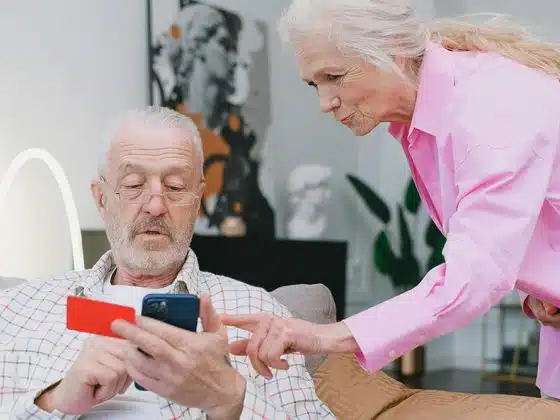 couple-looking-at-insurance-memory-care